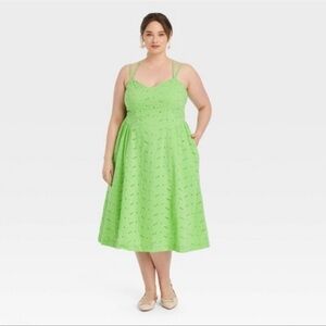 Green eyelet sundress-A new day from Target XL